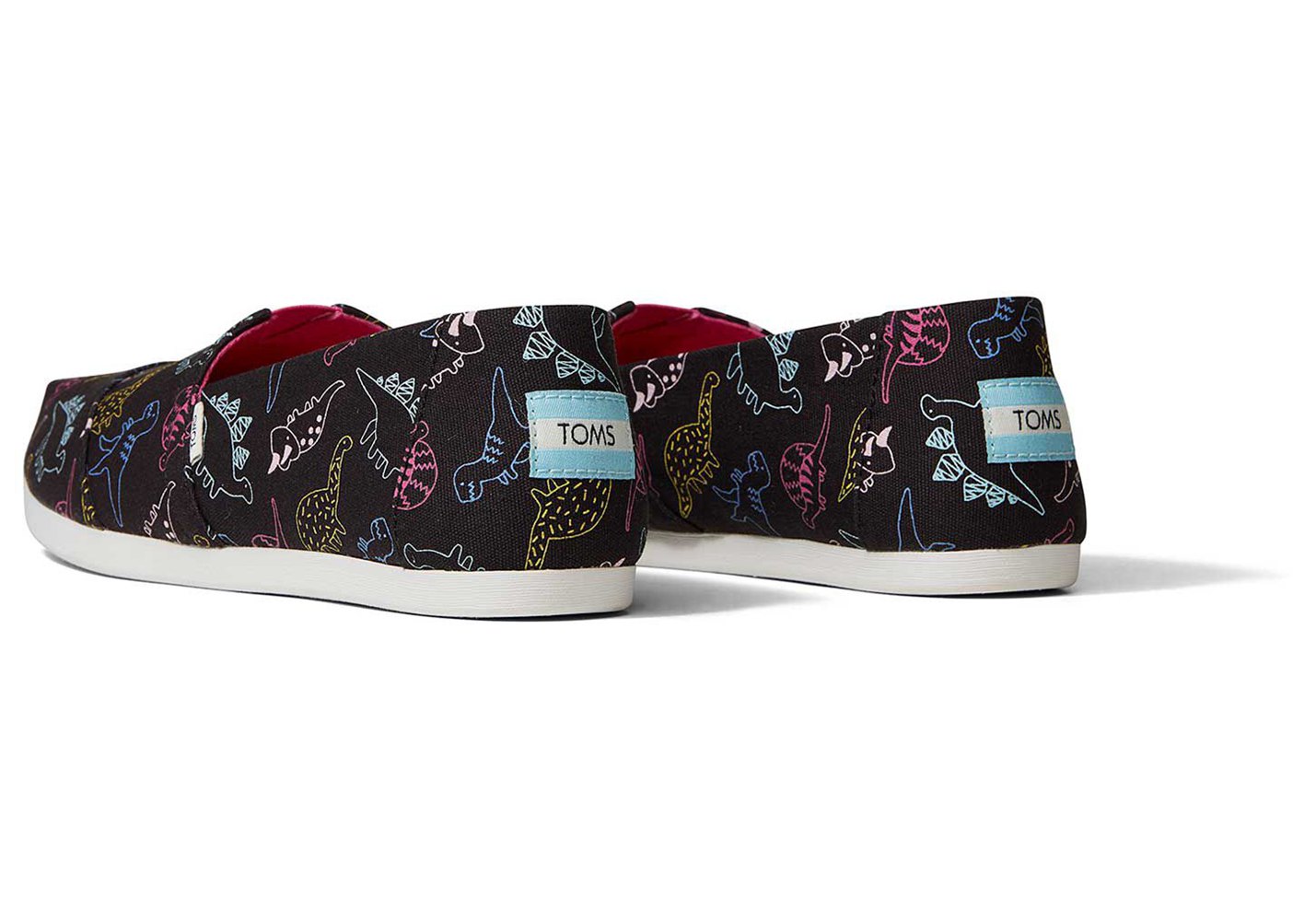 Toms Alpargata Dinosaur Doodles Espadrille Black - Womens - 14537-EYSX